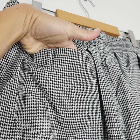 Mobb Women's Black White Plaid Checkered Elastic Weight High Rise Pant S,M,3XL - Picture 6 of 16